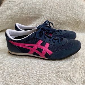 Onitsuka Tiger Navy and Pink Sneakers